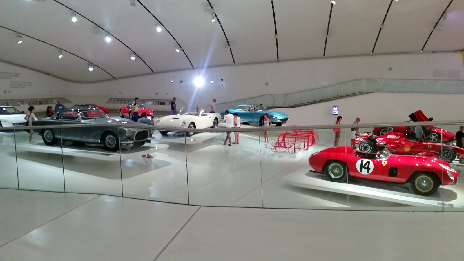 inside the beautiful Ferrari museum, Modena