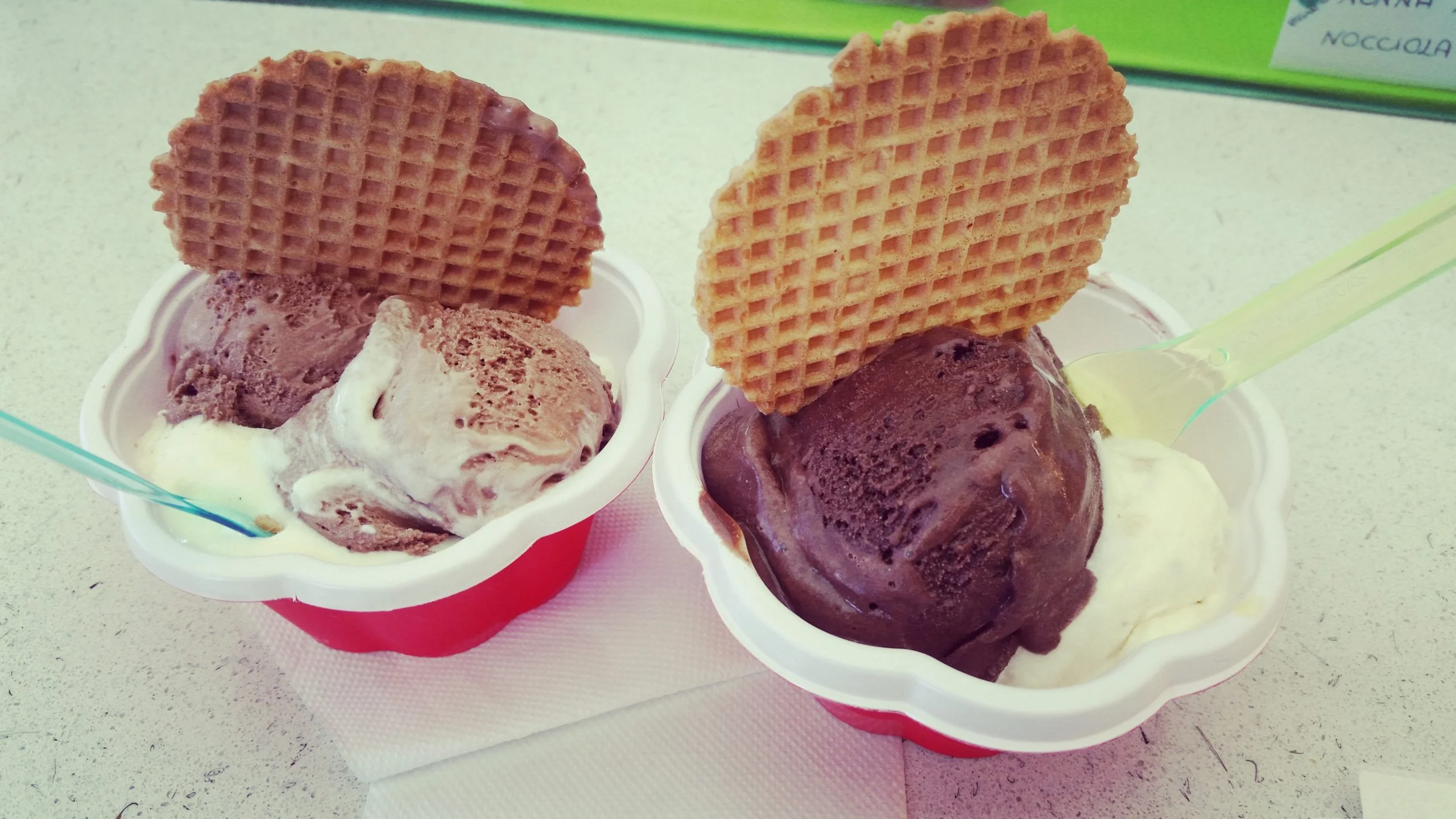 Gelato in cups