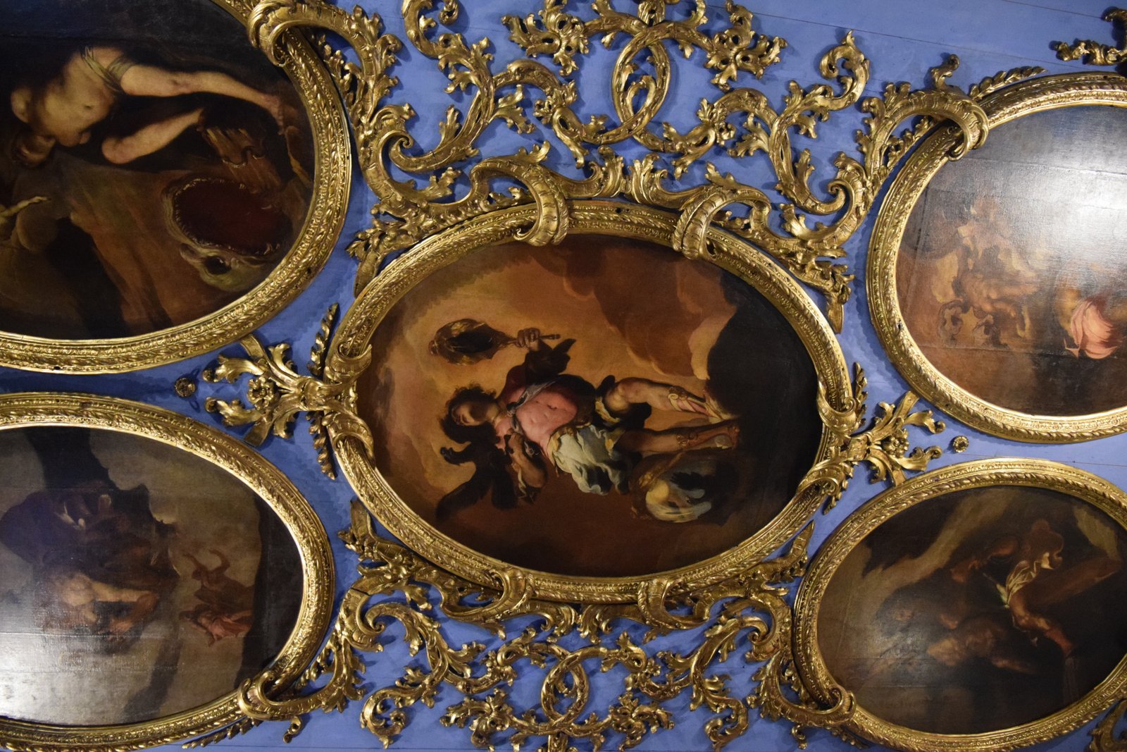 ceiling inside Ca' Rezzonico museum, Venice, Italy