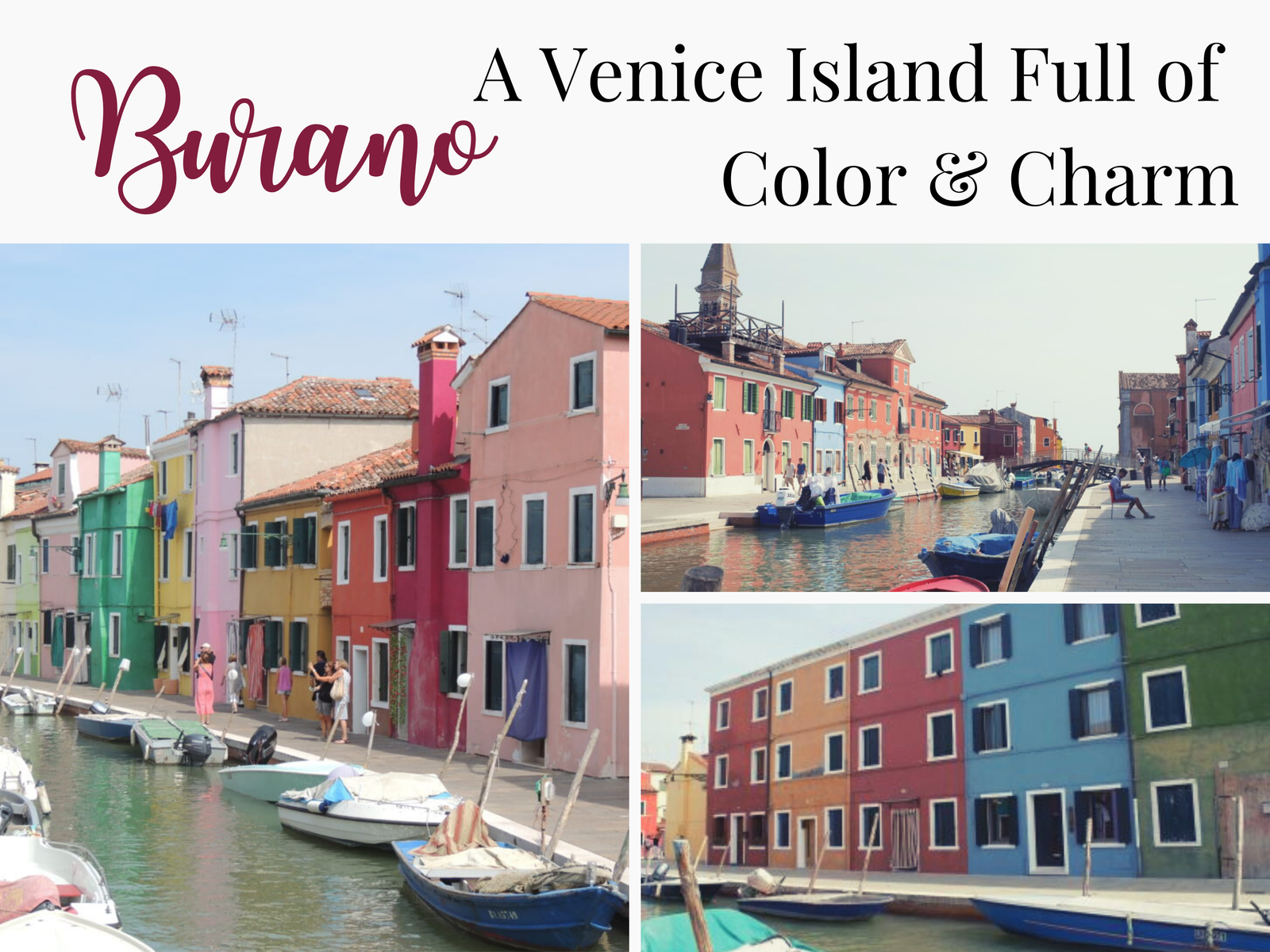 Burano is an island in Venice, Italy; unique colorful homes, ouritalianjourney.com