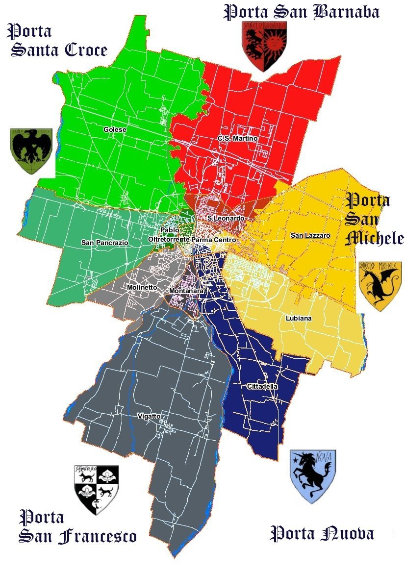 Parma's different porta map