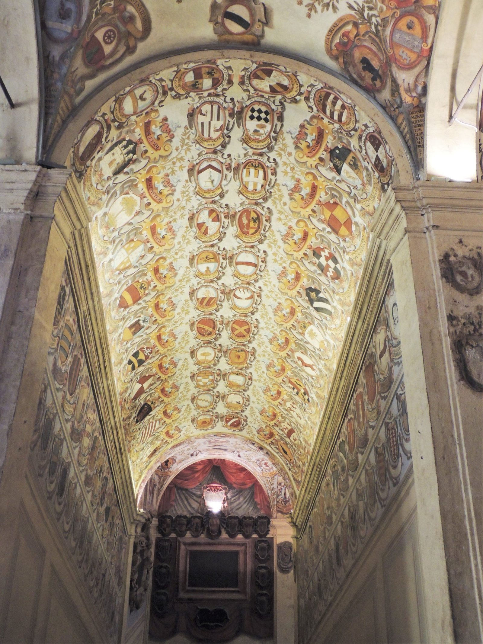 Archiginnasio Palace ceiling, Bologna, Italy