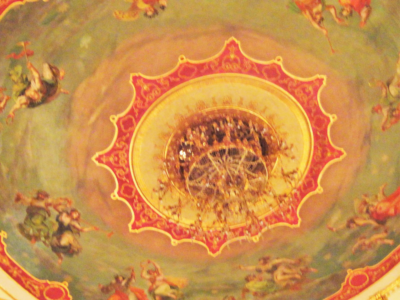 ceiling inside Teatro Regio, Parma - ready for the Festival Verdi event