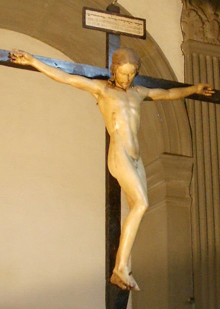 crucifix by Michelangelo, Santo Spirito Church, Florence, Italy