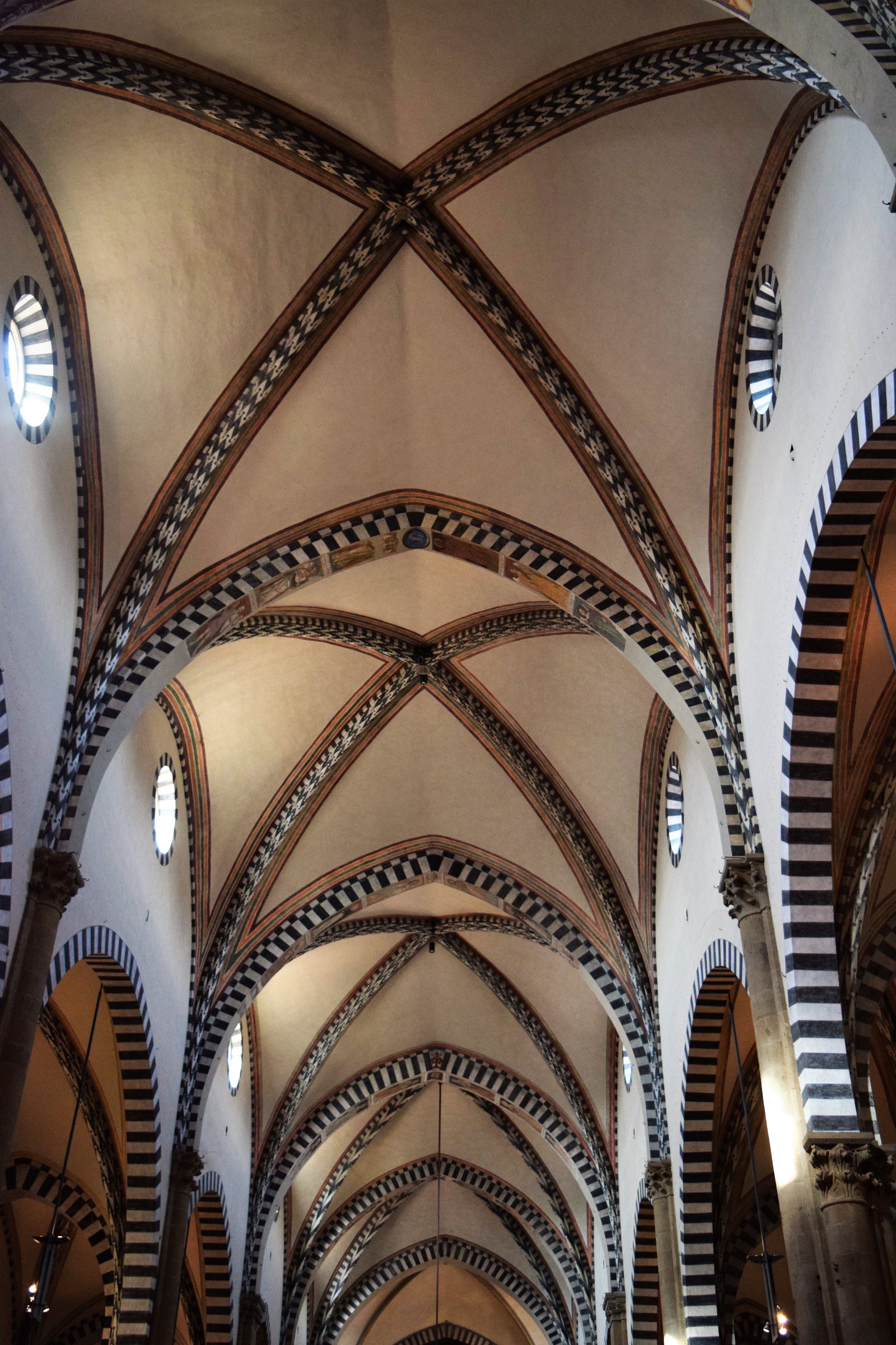 ceiling inside Santa Maria Novella church, Florence, Italy