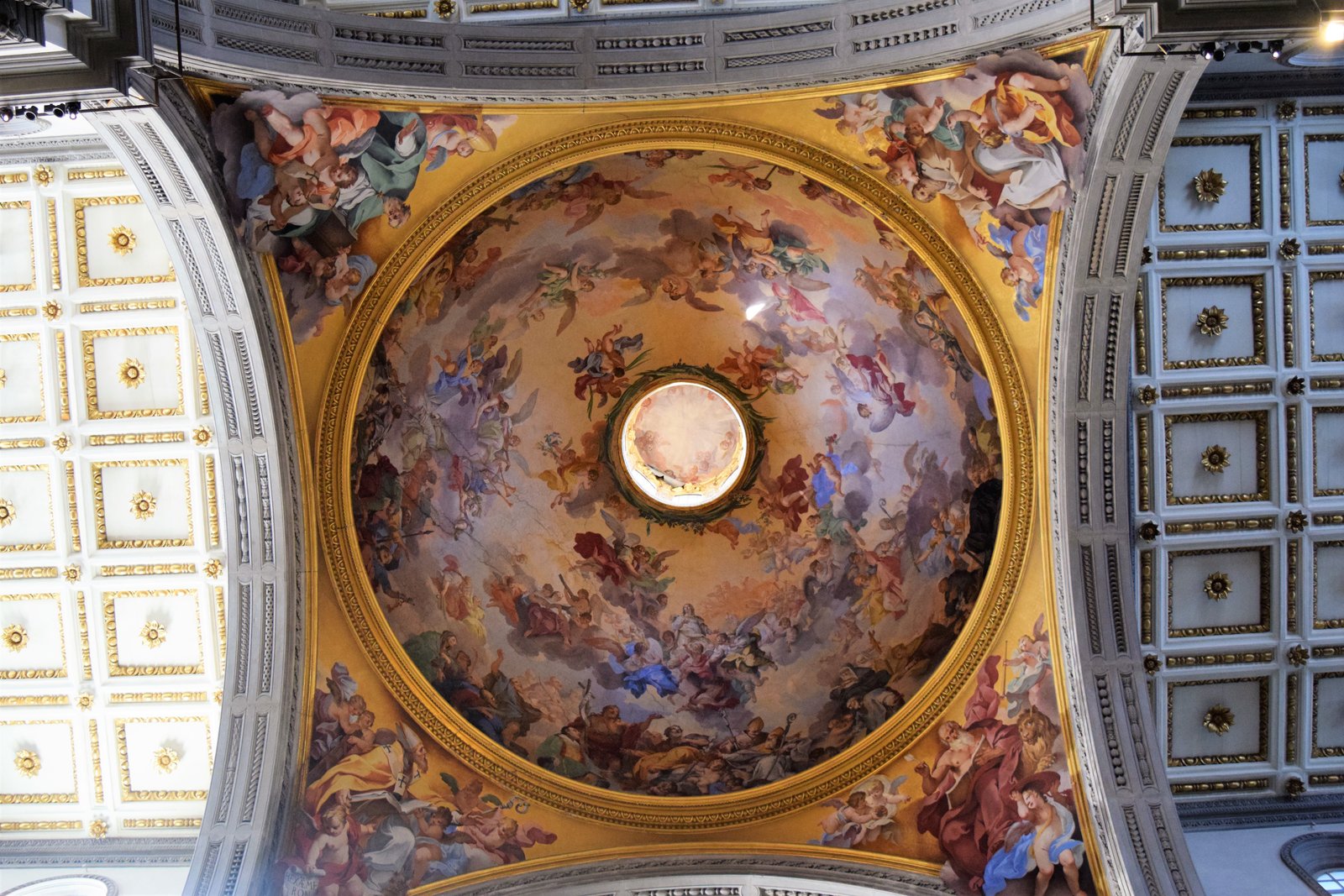 ceiling in San Lorenzo church in Florence, Italy