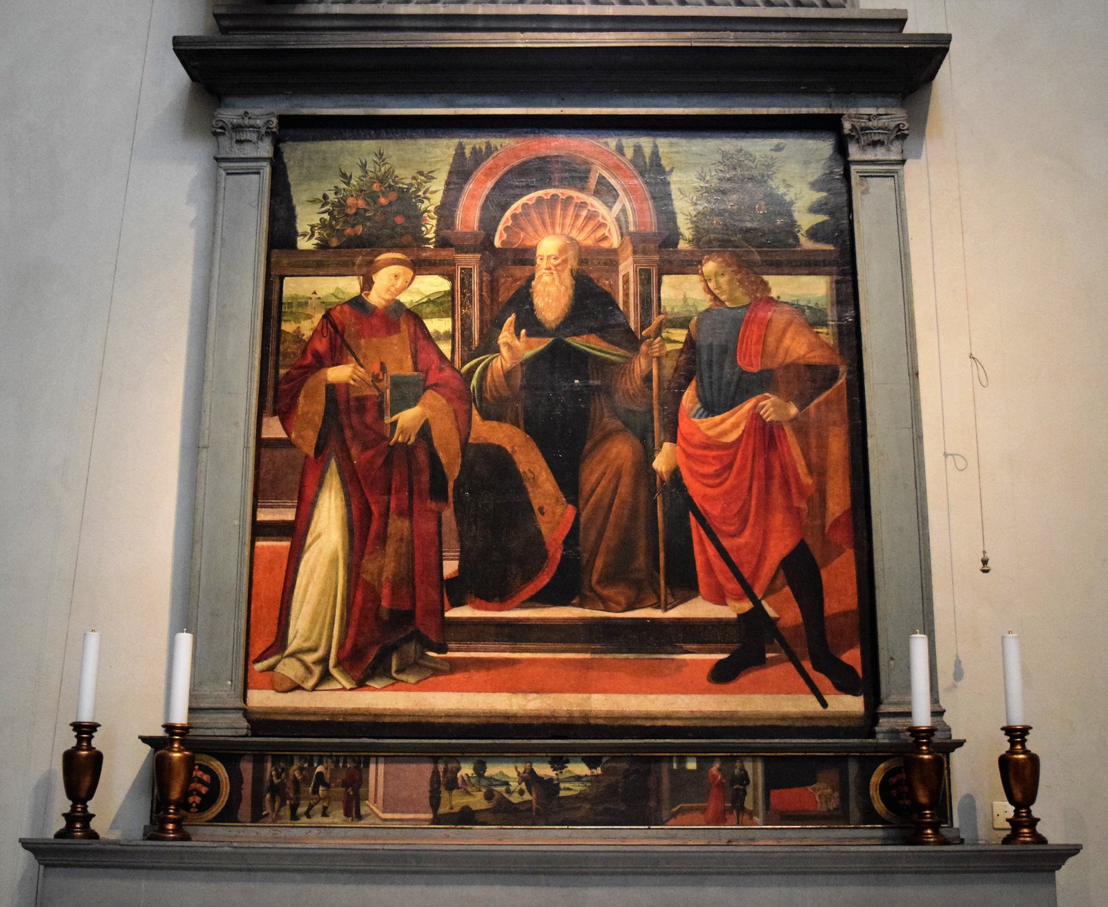 painting in San Lorenzo church in Florence, Italy