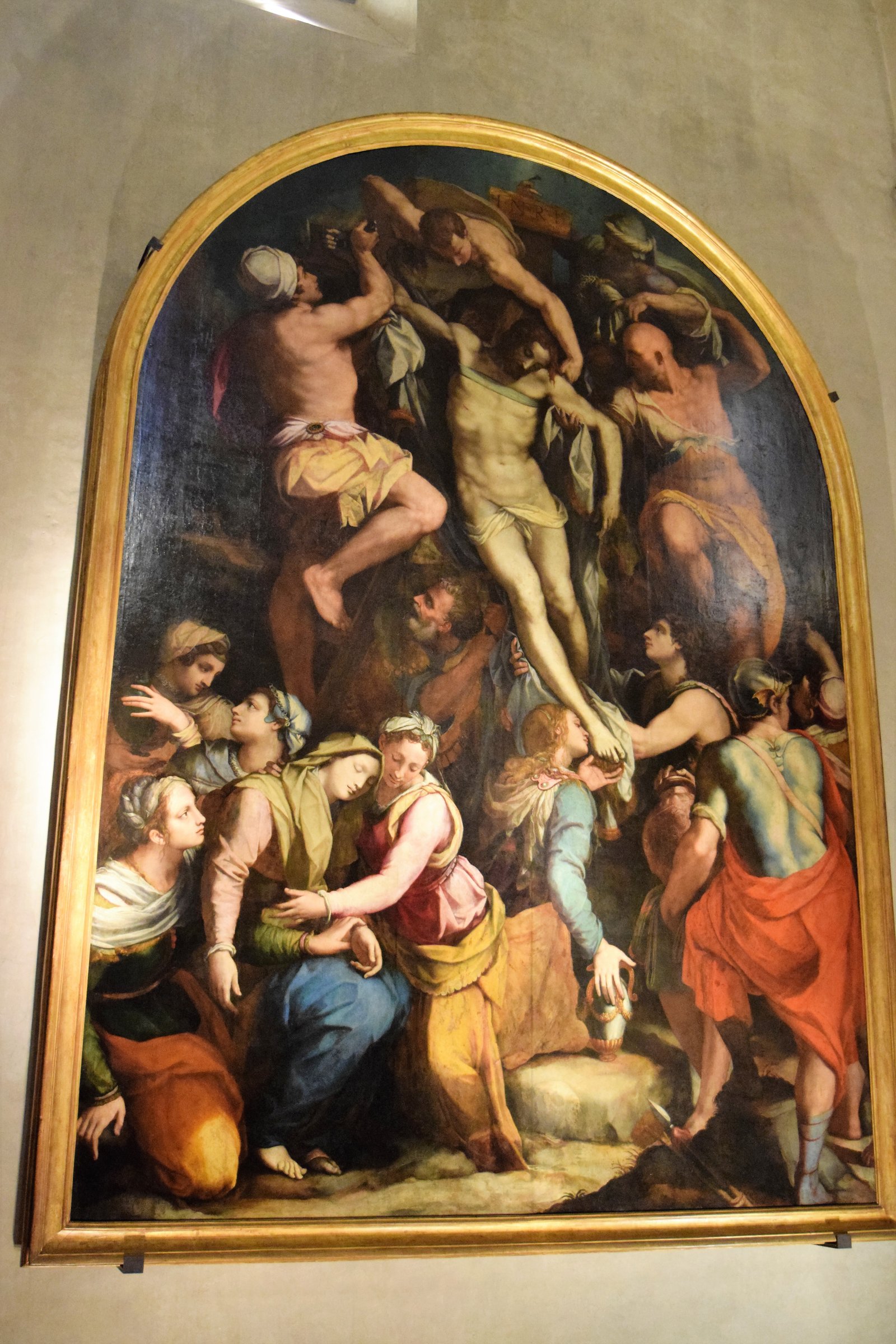 painting inside Santa Croce church, Florence, Italy