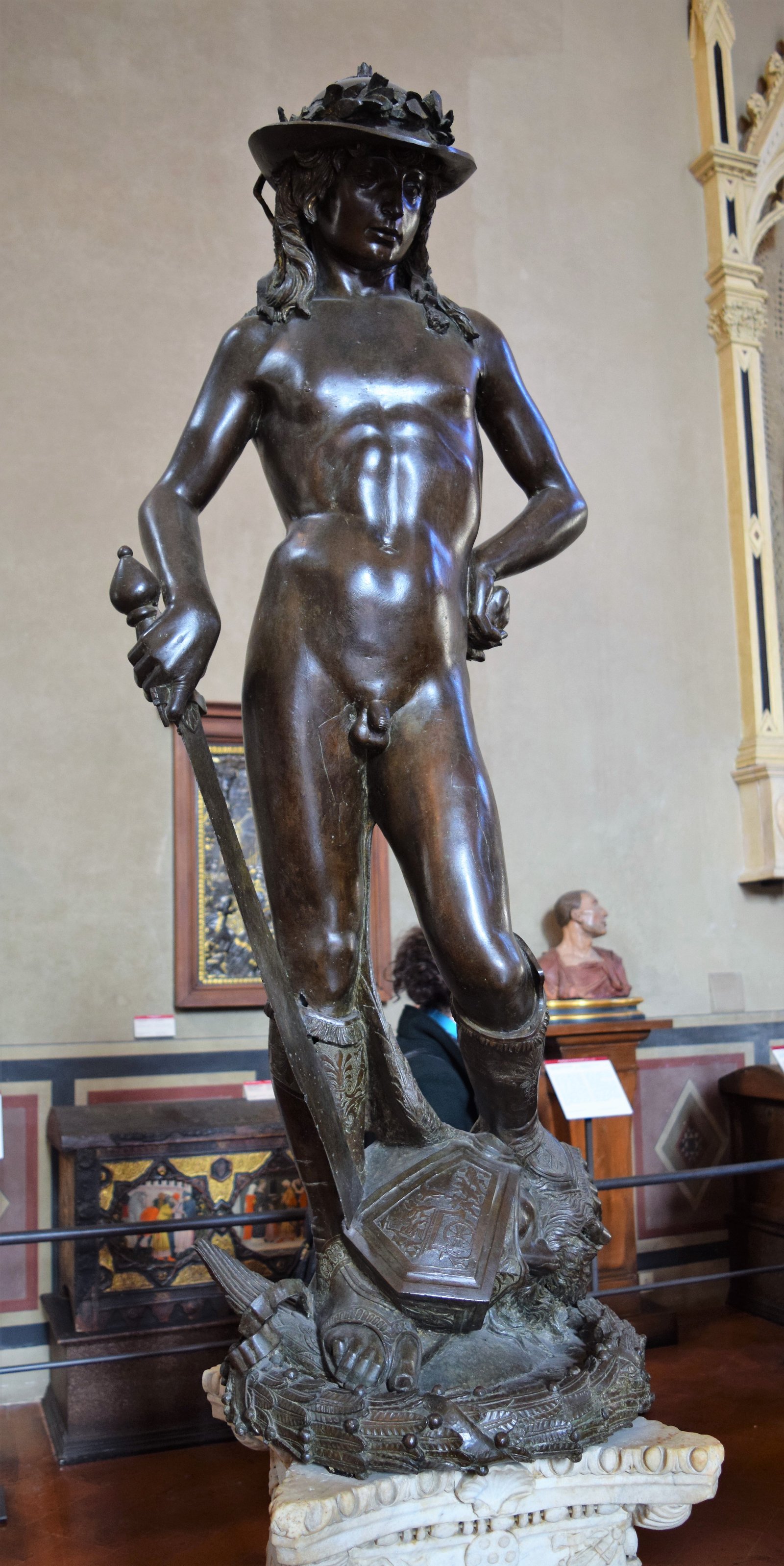 The Bargello museum and bronze state of David by Donatello