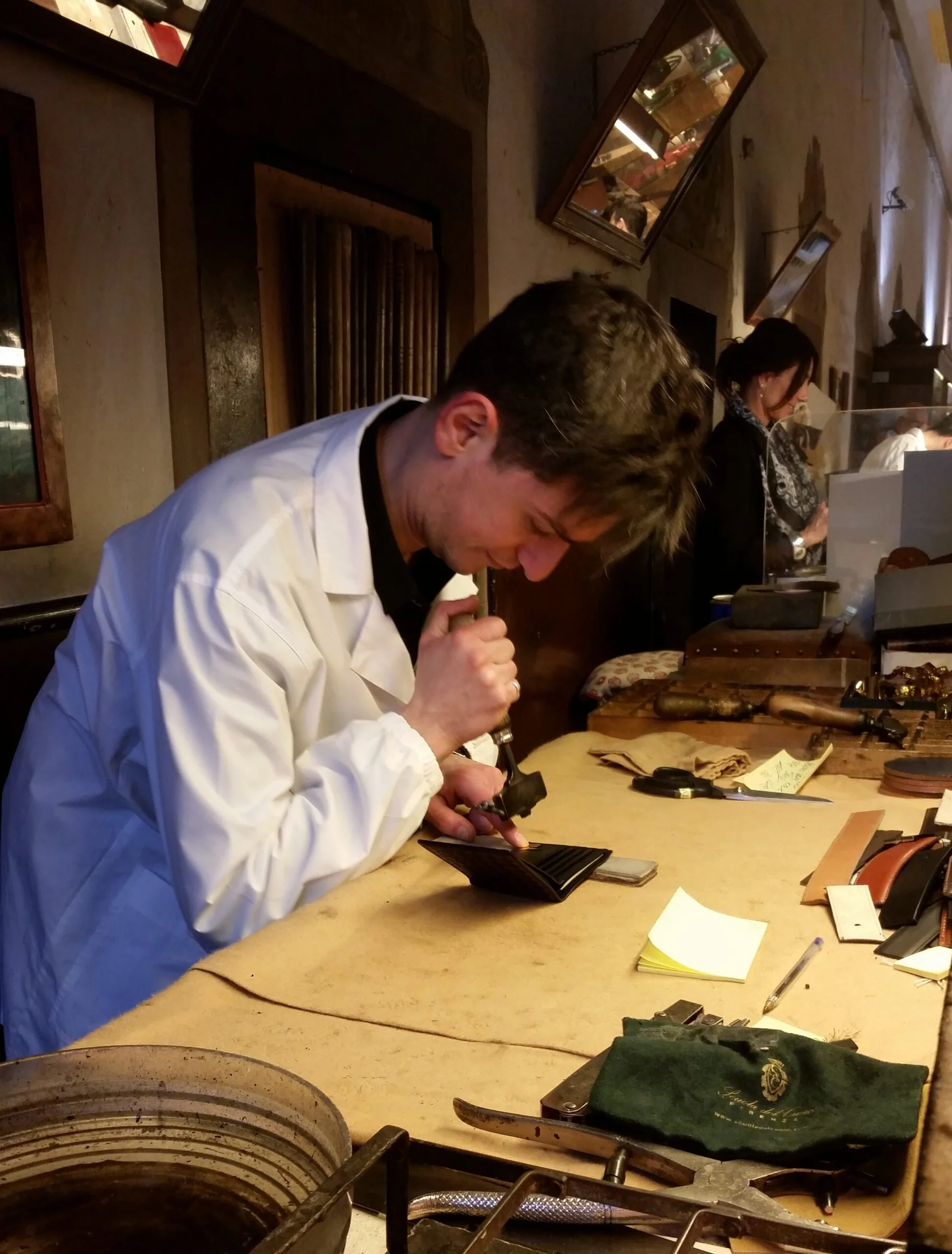 Florence leather school. amazing craftsmanship and artisans of Italy.