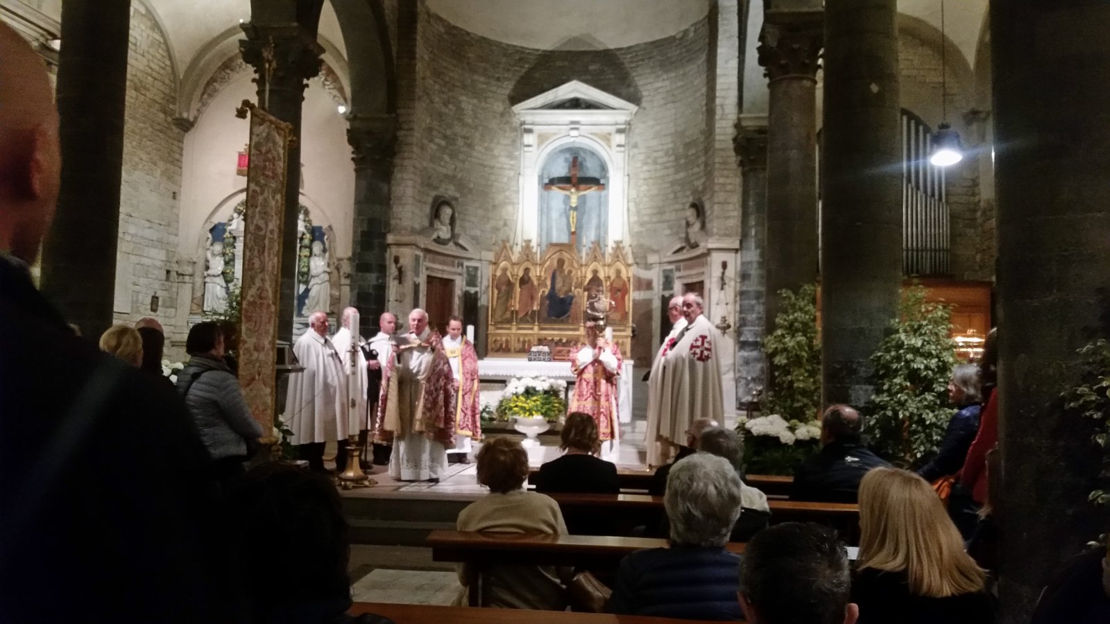 Easter in Florence, Italy. Inside the church