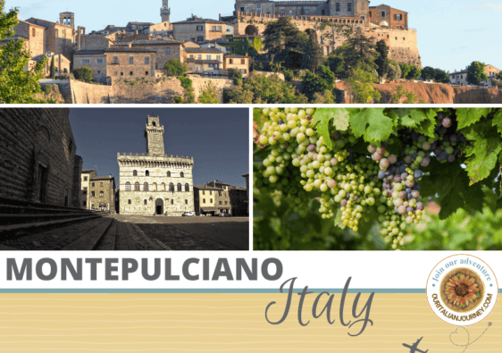 Montepulciano in Tuscany. A great day trip when in Italy. ouritlianjourney.com