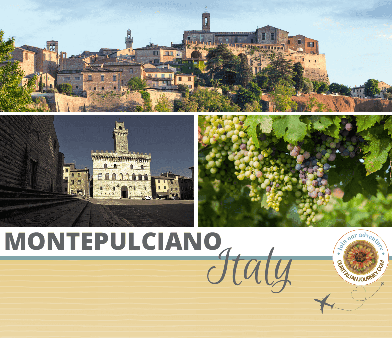 Montepulciano in Tuscany. A great day trip when in Italy. ouritlianjourney.com