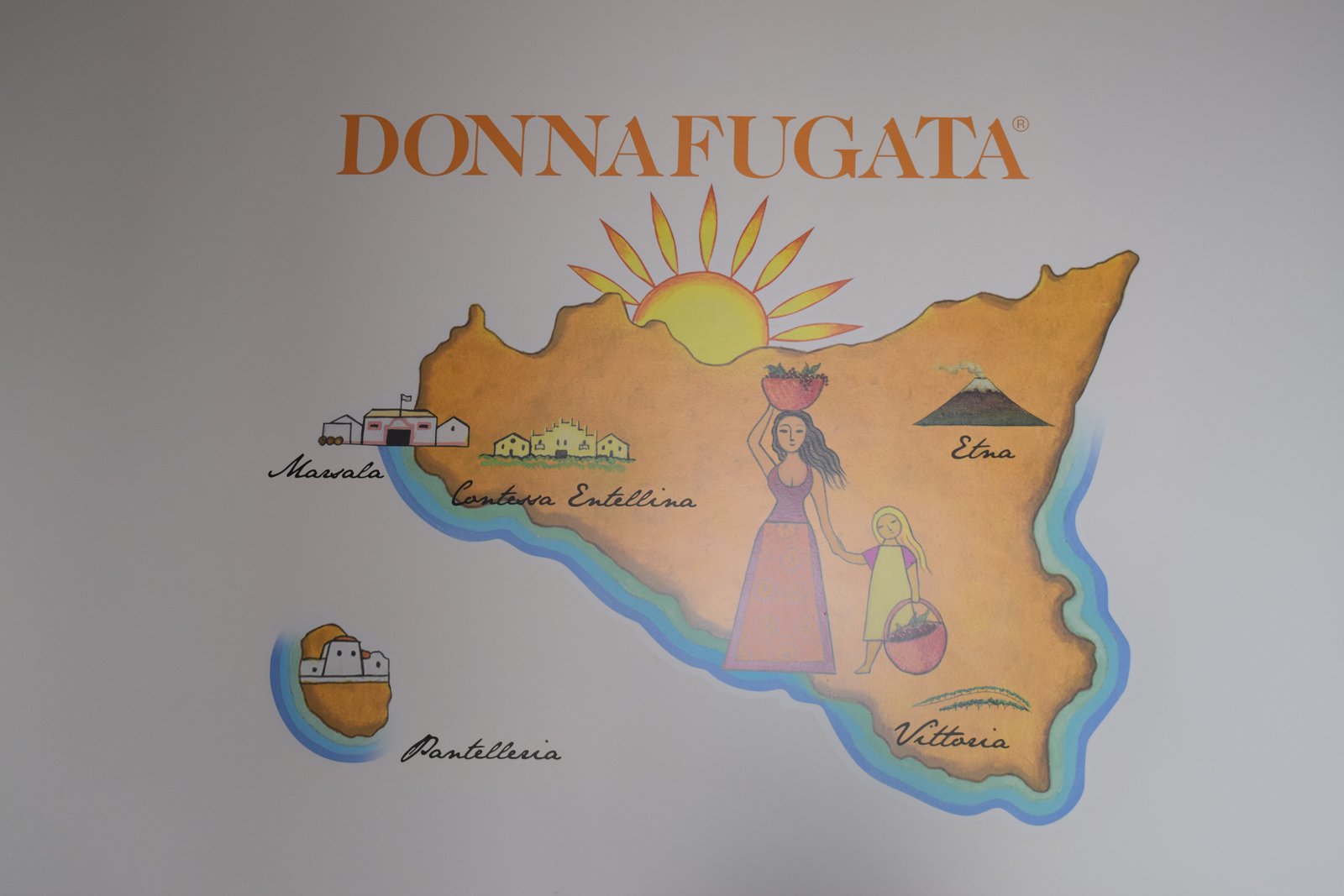 Town of Marsala, Sicily, more than wine and salt flats, ouritalianjourney.com, Donnafugata sign