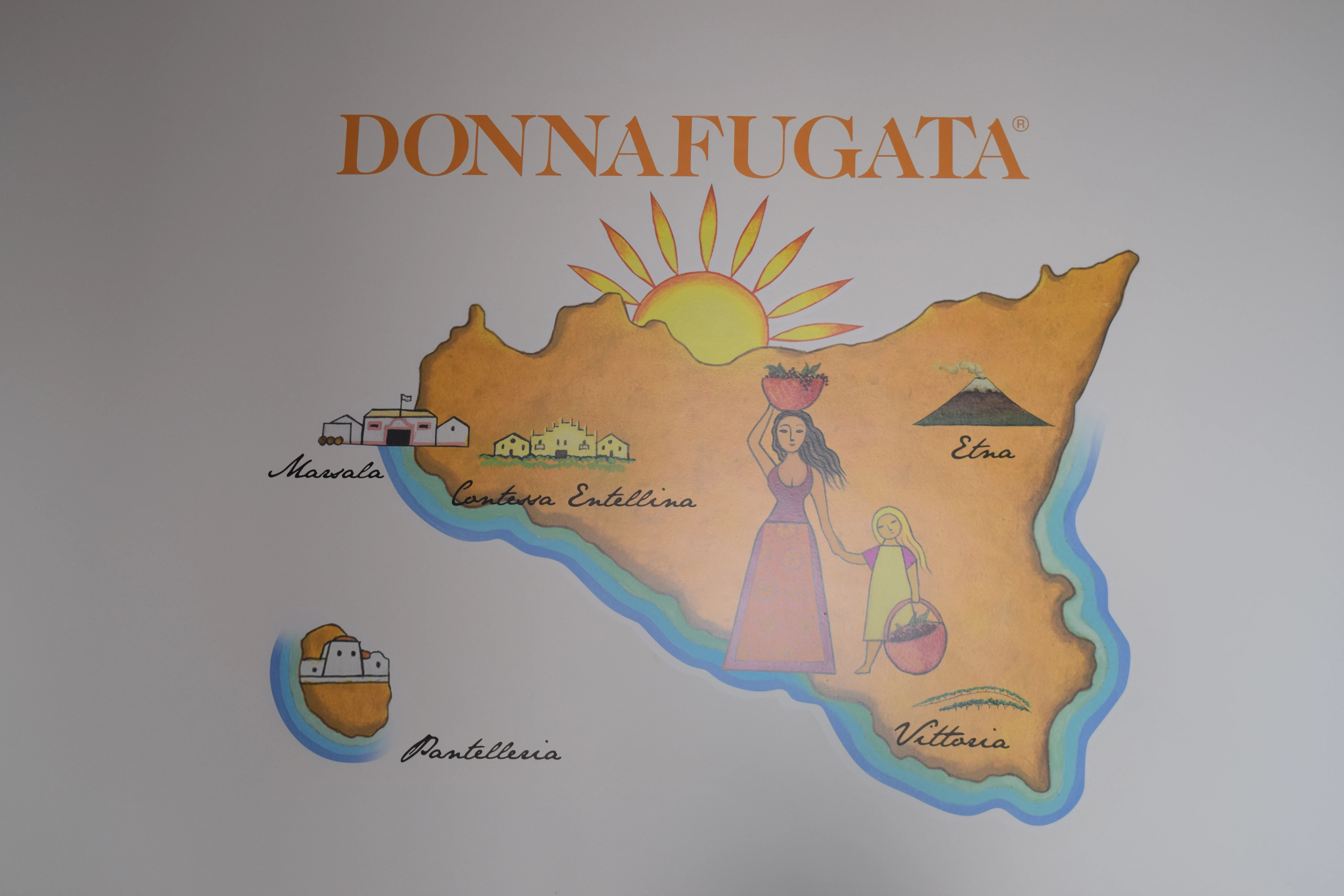 Town of Marsala, Sicily, more than wine and salt flats, ouritalianjourney.com, Donnafugata sign