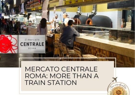 Mercato Centrale Roma train station is a great place to grab something to eat. Something for everyone is here - ouritalianjourney.com