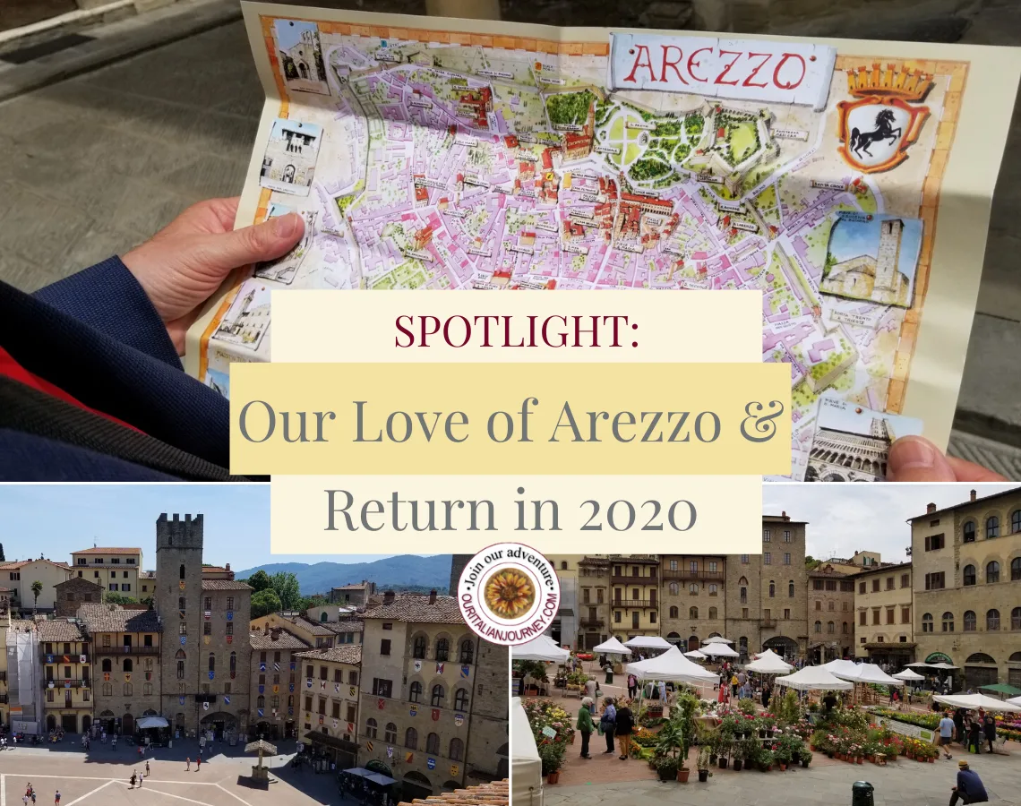 Spotlight: Our love of Arezzo and return in 2020. Arezzo is in Tuscany, Italy. https://ouritalianjourney.com/arezzo-tuscany-italy