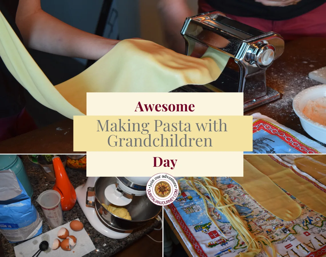 Making fresh pasta with family is a special day. ouritalianjourney.com