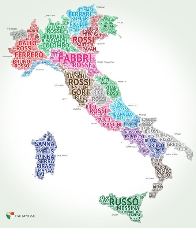 Top 20 Italian Surnames What are They? Our Italian Journey