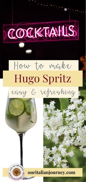 Hugo summer mint and prosecco cocktail recipe and history. ouritalianjourney.com