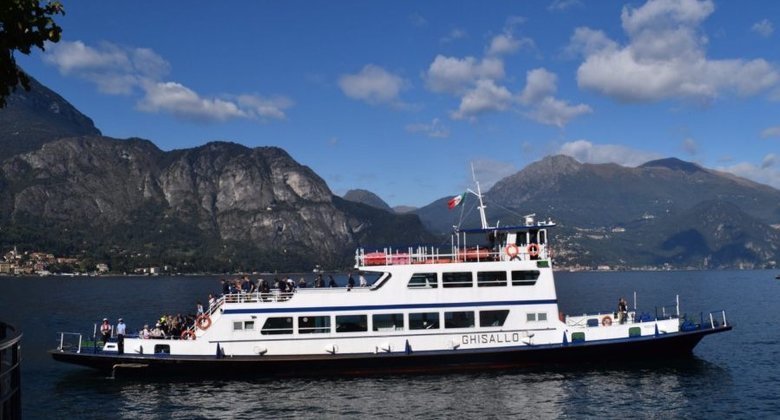 Ferry that takes you around Lake Como. Beautiful lake. ouritalianjourney.com