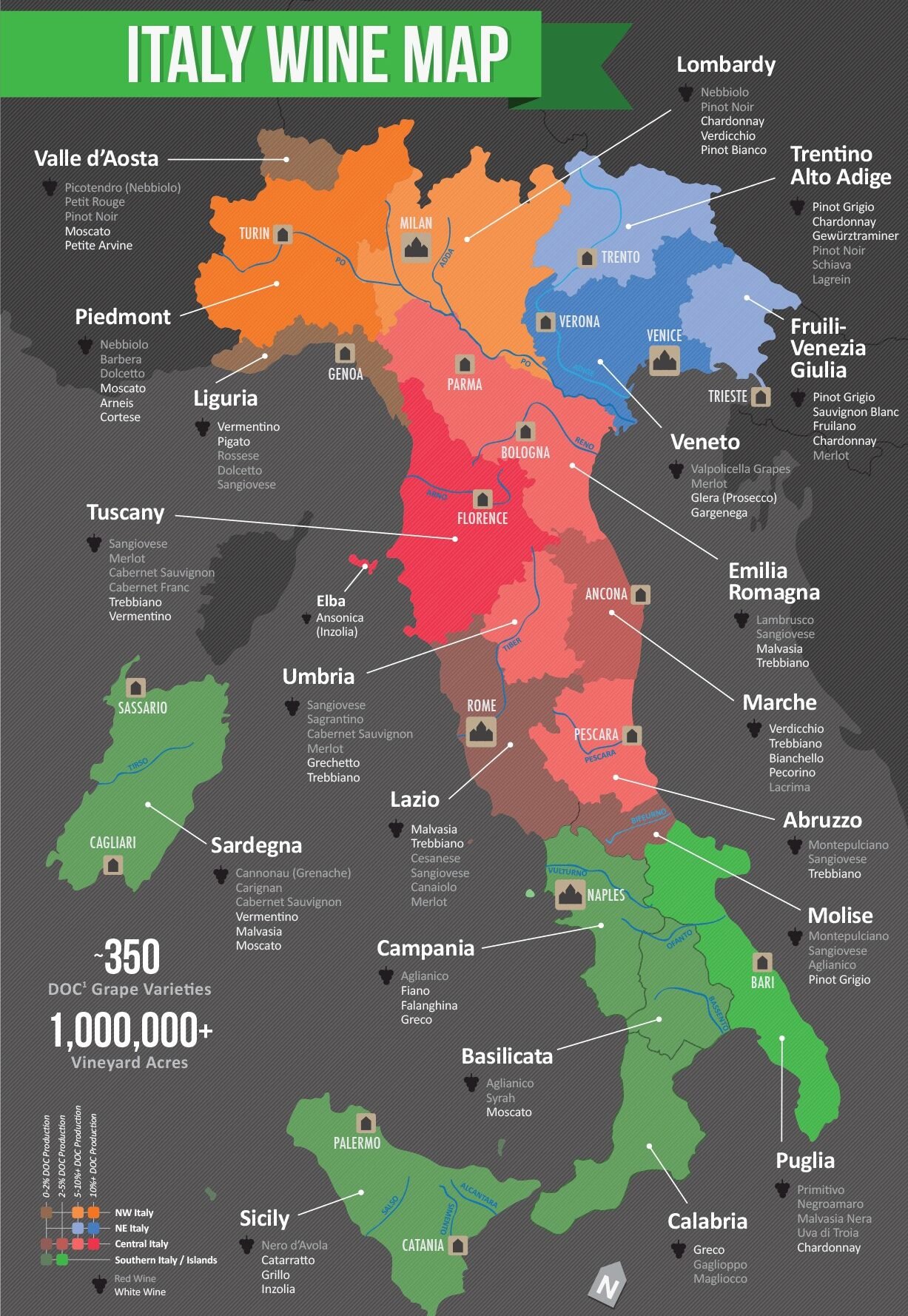 Italian wine, understanding the label and regions. ouritalianjourney.com - https://ouritalianjourney.com/italian-wine-classifications-how-to-understand-the-label