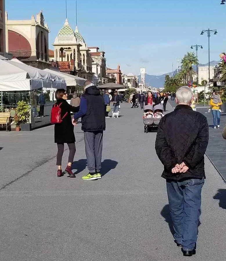 Viareggio, Italy beautiful beach, harbor and view of Carrara mountains. ouritalianjourney.com