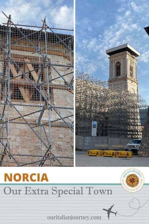 Norcia pin for Pinterest - ouritalianjourney.com