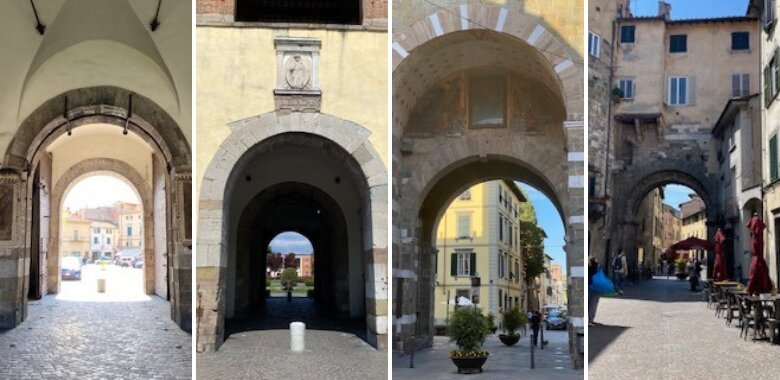 Several porta entrances in Lucca walls "Le Mura" - ouritalianjourney.com