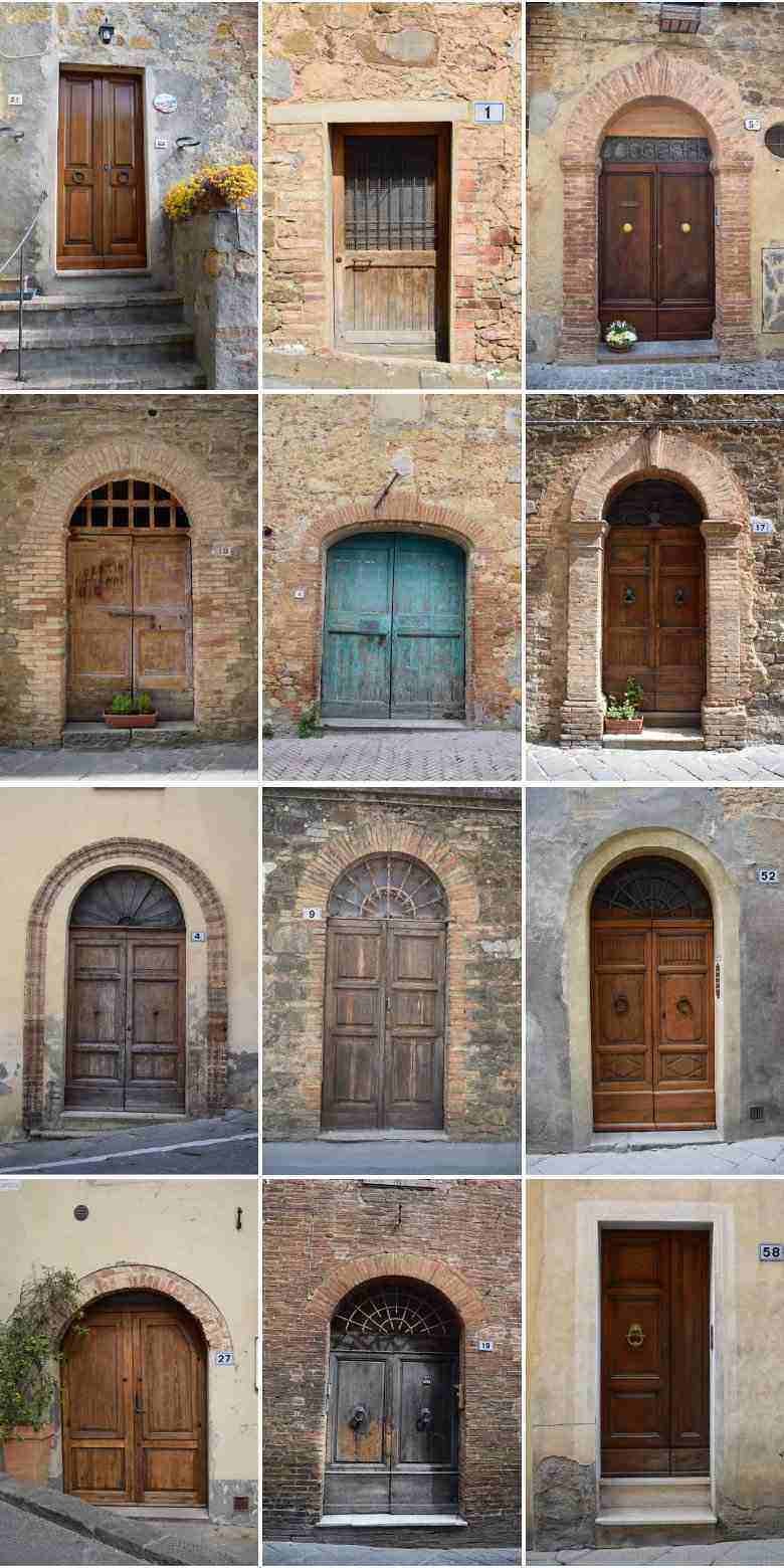 doors of Montalcino in Italy, ouritalianjourney.com