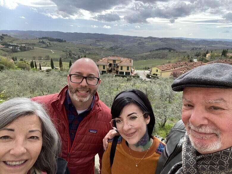 A family snapshot in Panzano, Italy when visiting Dario Cecchini's - ouritalianjourney.com