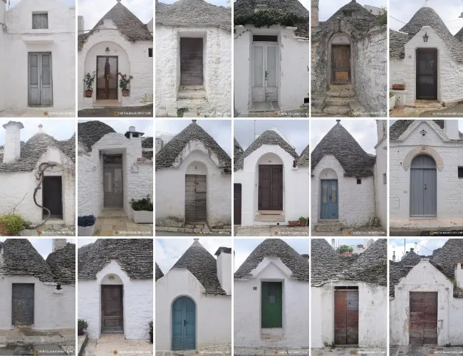 Doors of Alberobello in Puglia, ouritalianjourney.com