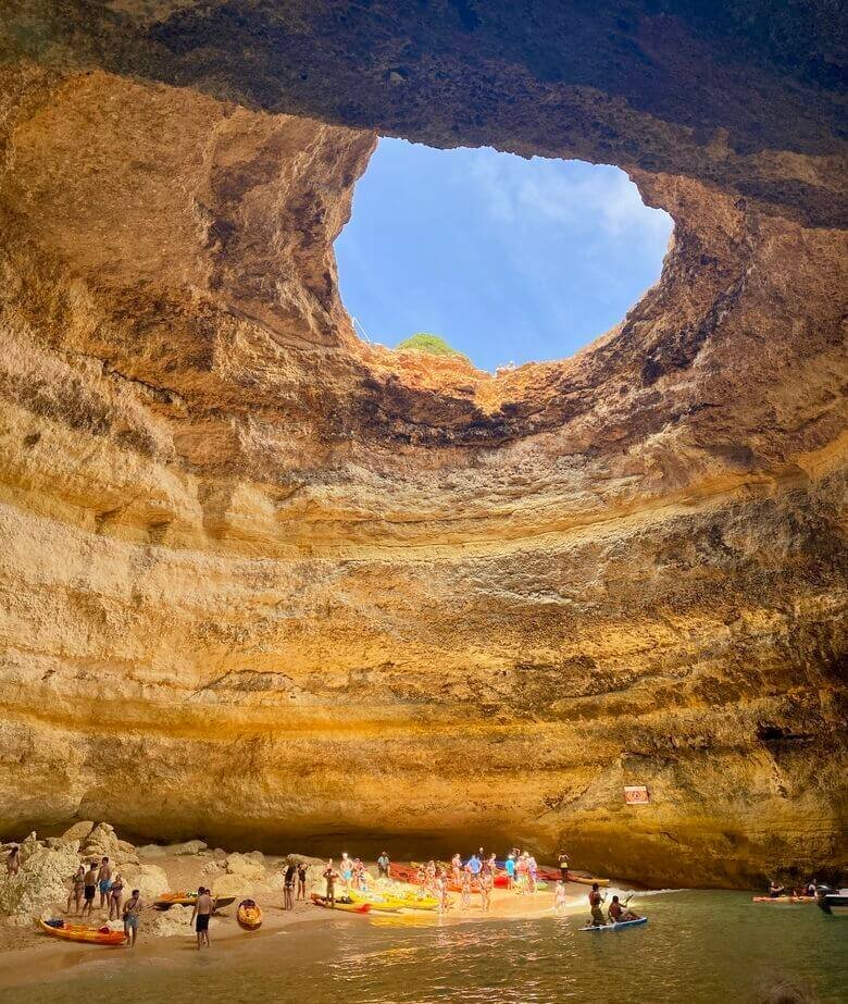 The beautiful caves in the Algarve of Portugal