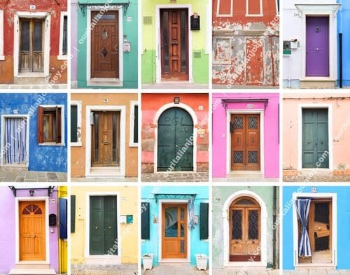 11x14 (Landscape) Colorful Doors in Italy