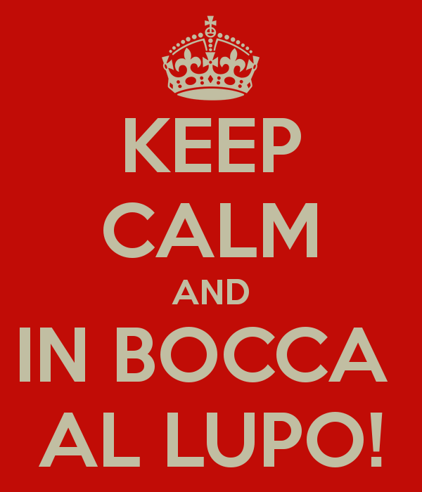 In Bocca al lupo - good luck in Italian - ouritalianjourney.com