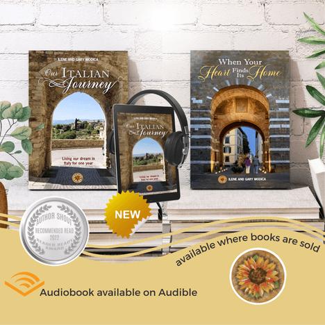 Read both Gary and Ilene Modica travel adventure memoirs - and now the first book is an audiobook - ouritalianjourney.com