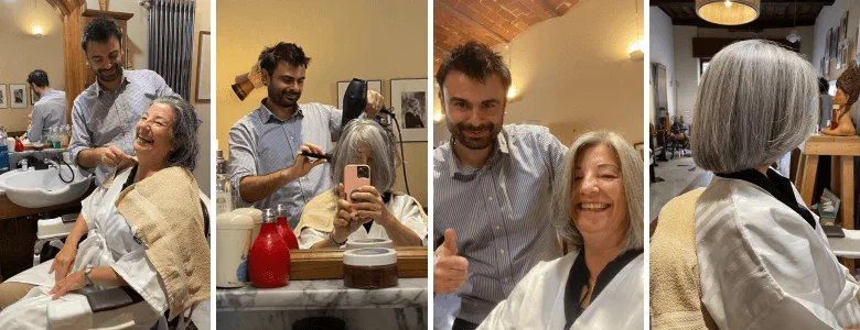 getting a haircut in Italy, Lucca - ouritalianjourney.com