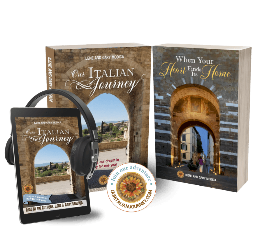 Books by Ilene and Gary Modica, Our Italian Journey, When Your Heart Finds Its Home and audiobook, ouritalianjourney.com