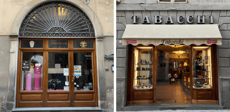 Finding the quirky store signs in Italy can be fun. Shops in Italy don't always have the correct one... ouritalianjourney.com