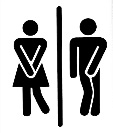 The funny bathroom sign indicators in Italy