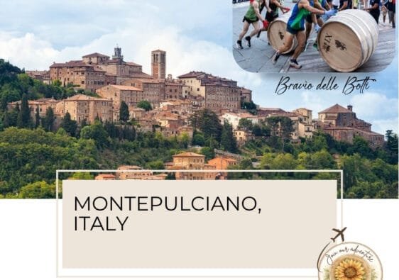 A beautiful medieval town with great wine and festivals. View out Bravio delle Botti photos!