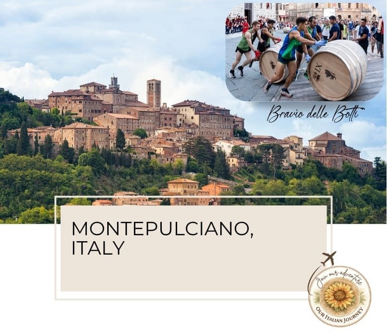 A beautiful medieval town with great wine and festivals. View out Bravio delle Botti photos!
