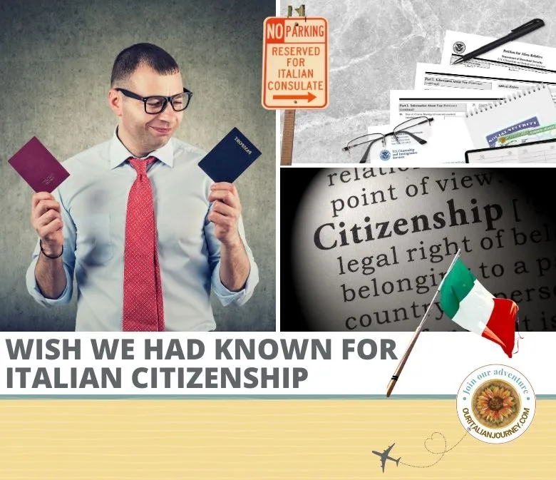Things to consider when considering going through the Italian citizenship process.