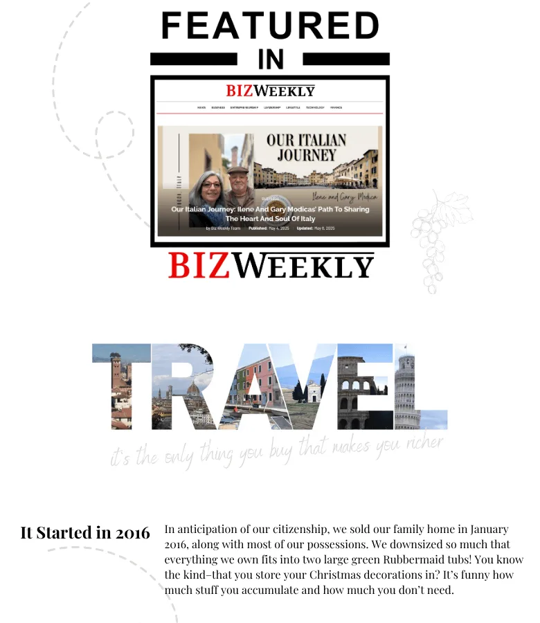 About Ilene and Gary Modica and Our Italian Journey. Find out more about The Modica's. ouritalianjourney.com