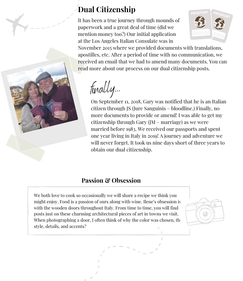 About Ilene and Gary Modica and Our Italian Journey. Find out more about The Modica's. ouritalianjourney.com