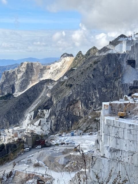 Inside the quarry at Carrara