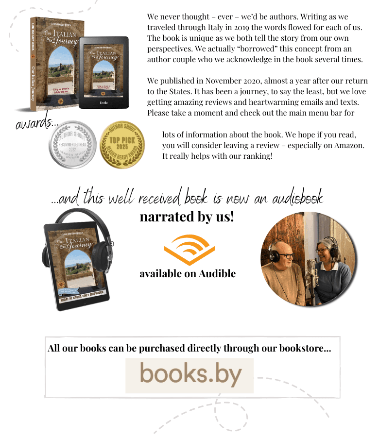 Ilene and Gary Modica information about books and blog - ouritalianjourney.com