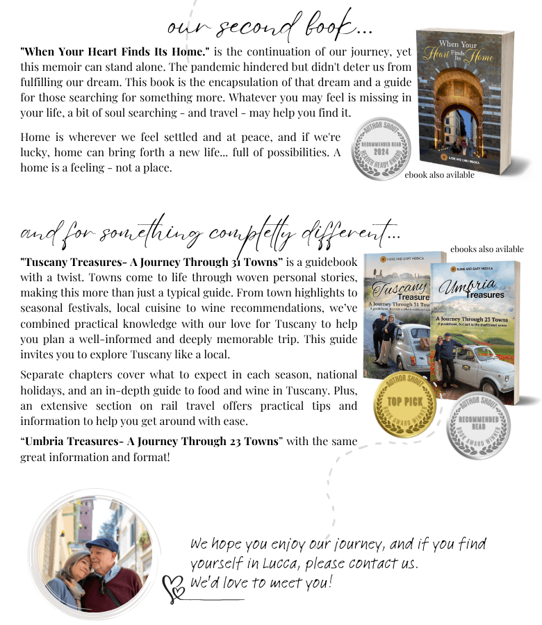 Ilene and Gary Modica information about books and blog - ouritalianjourney.com