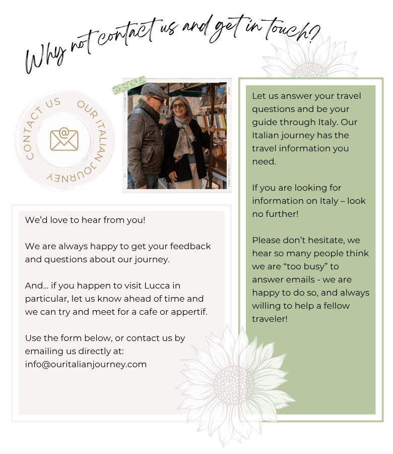 Contact Ilene and Gary Modica - ouritalianjourney.com