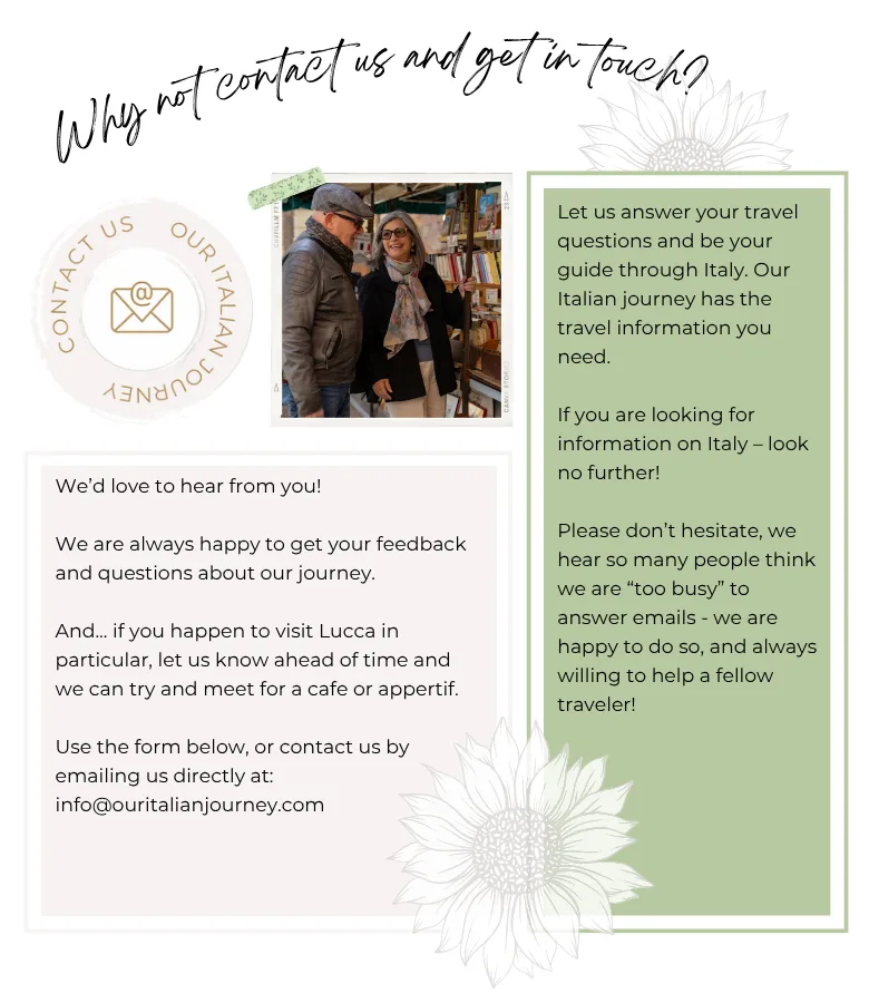 Contact Ilene and Gary Modica - ouritalianjourney.com